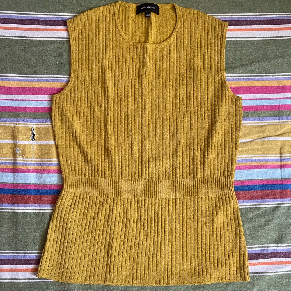Vintage Jones NY Sleeveless Yellow Green Top